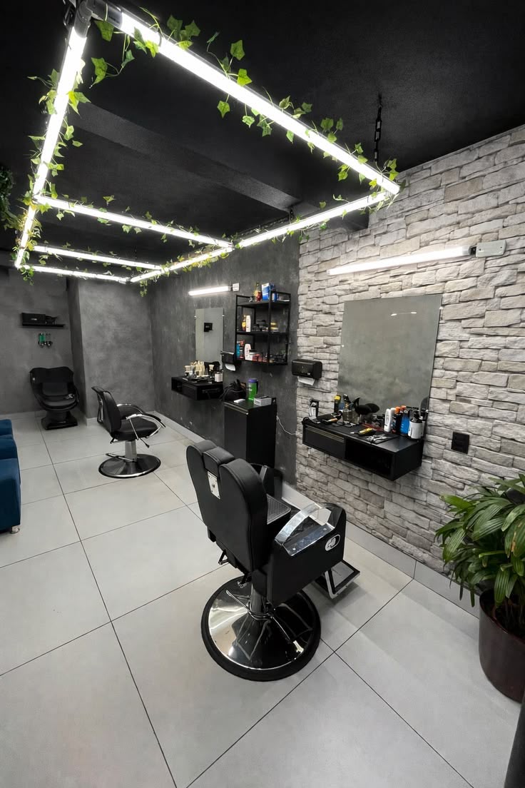 Ambiente conceito da Prime Barber Studio